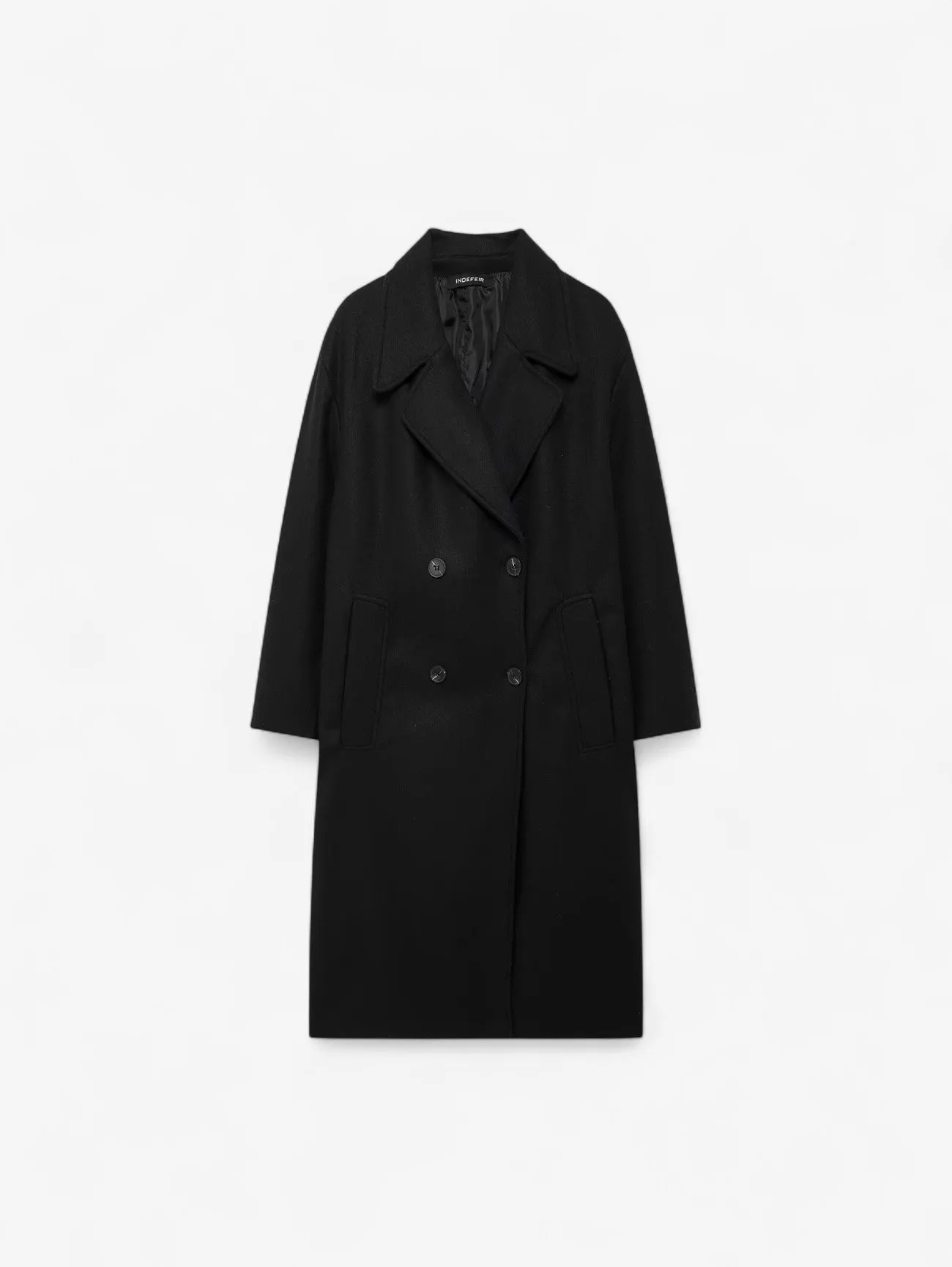 Foxes | Classic Double Breasted Long Casual Overcoat