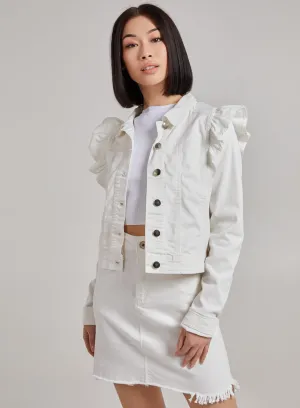 Frill Shoulder Denim Jacket