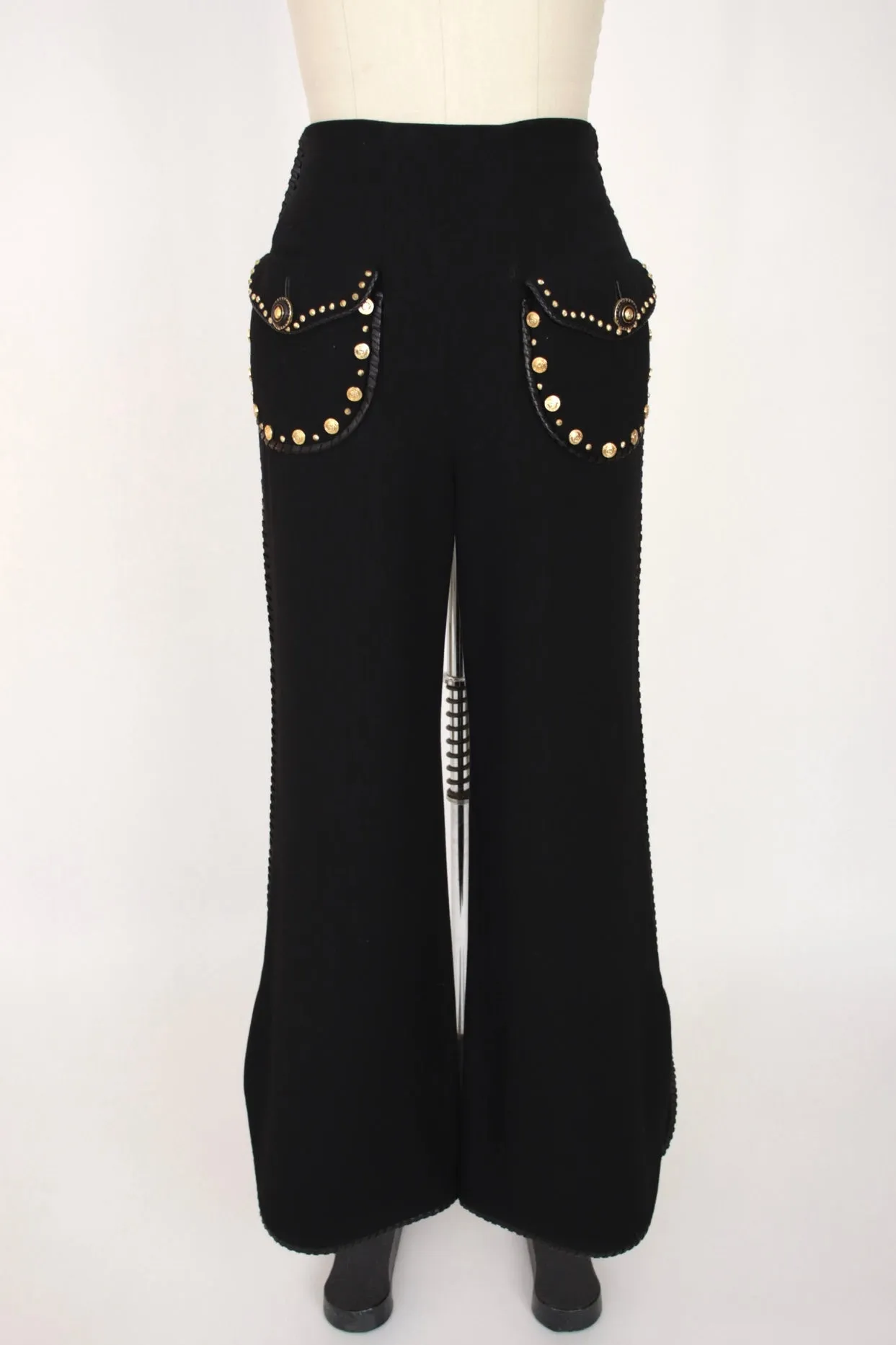 Gianni Versace Medusa Head Studded Pants