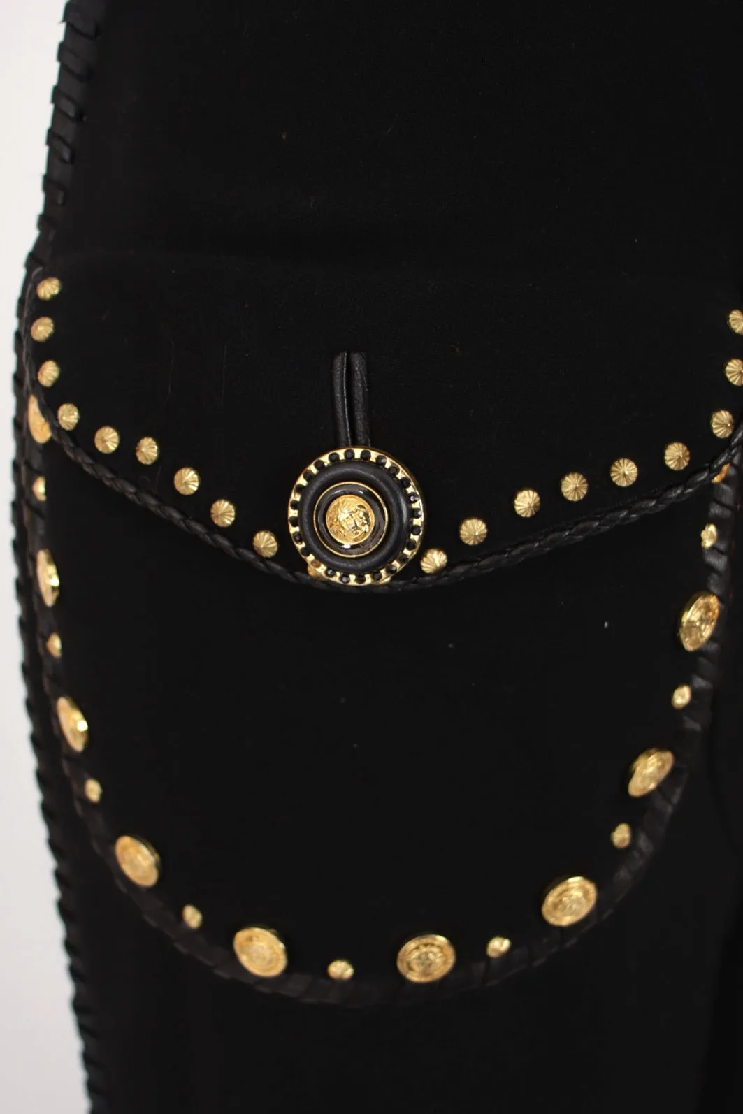 Gianni Versace Medusa Head Studded Pants