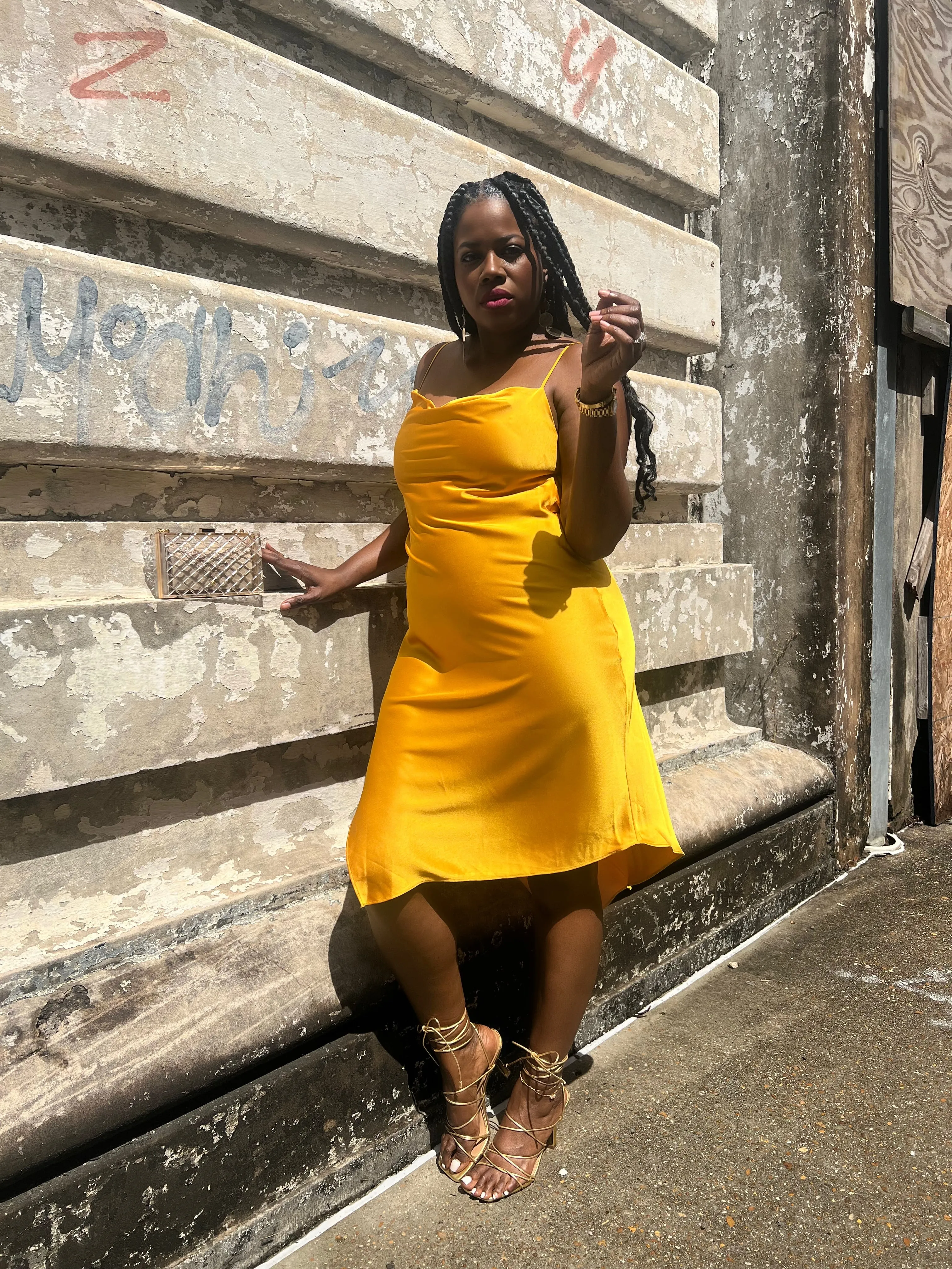 “Golden Goddess” Slip Dress (Clearance)