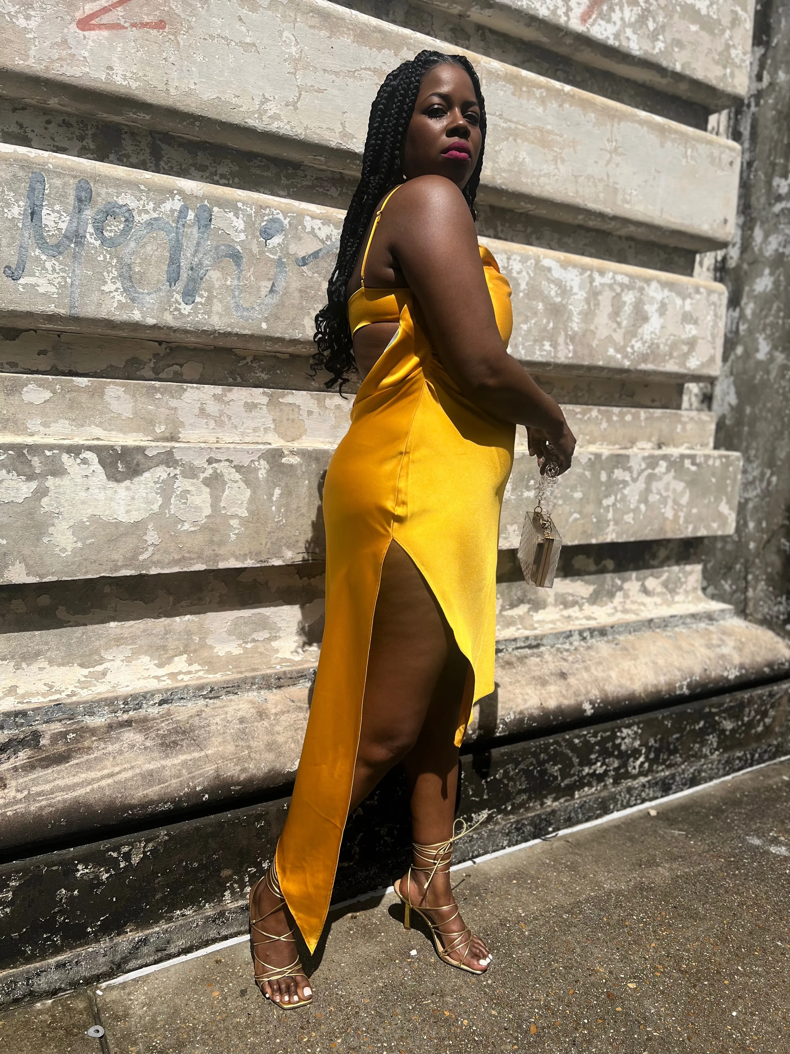 “Golden Goddess” Slip Dress (Clearance)