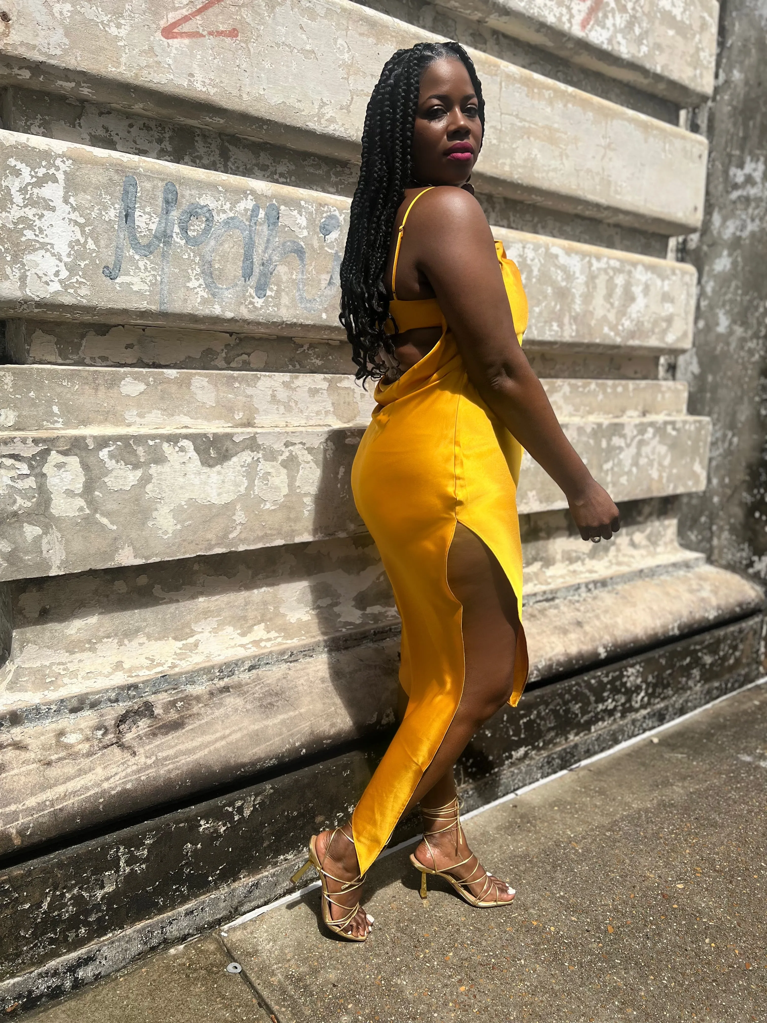 “Golden Goddess” Slip Dress (Clearance)