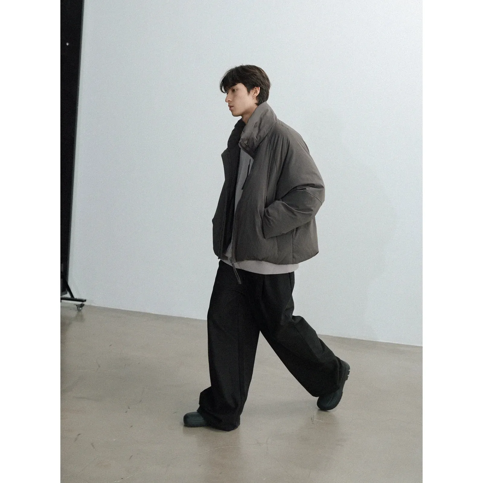 Gray Oversized Down Jacket