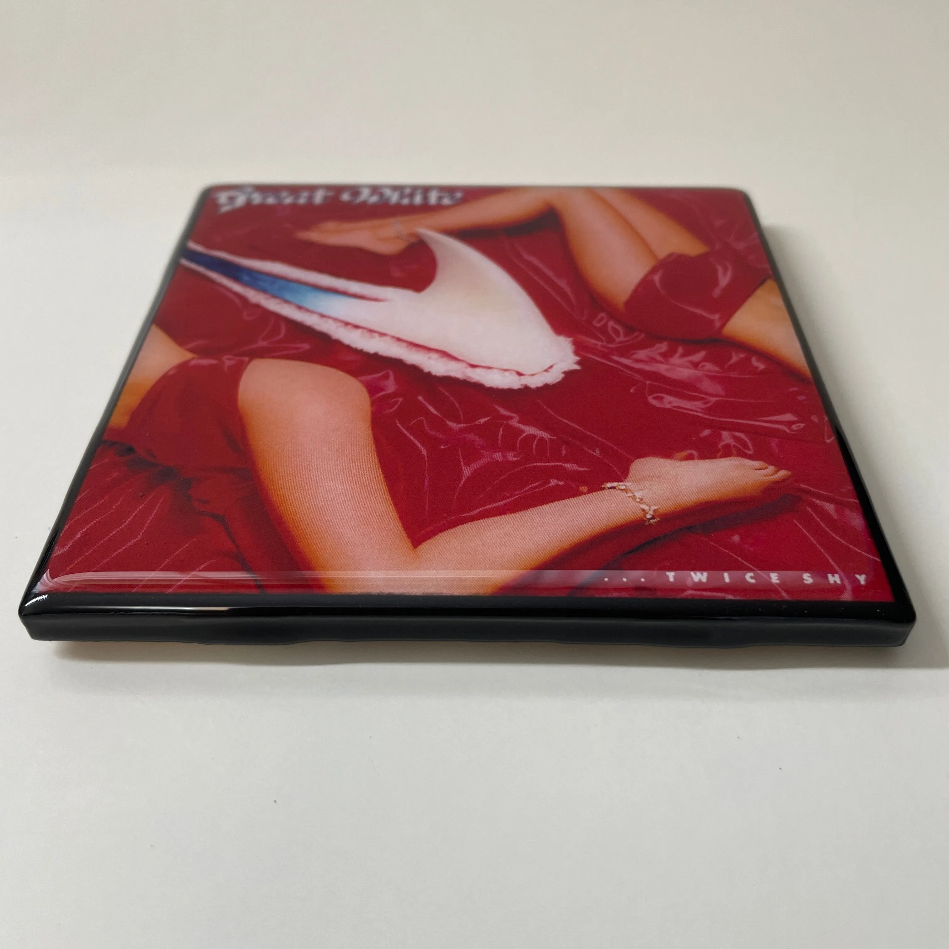 GREAT WHITE Twice Shy Record Cover Art Ceramic Tile Coaster