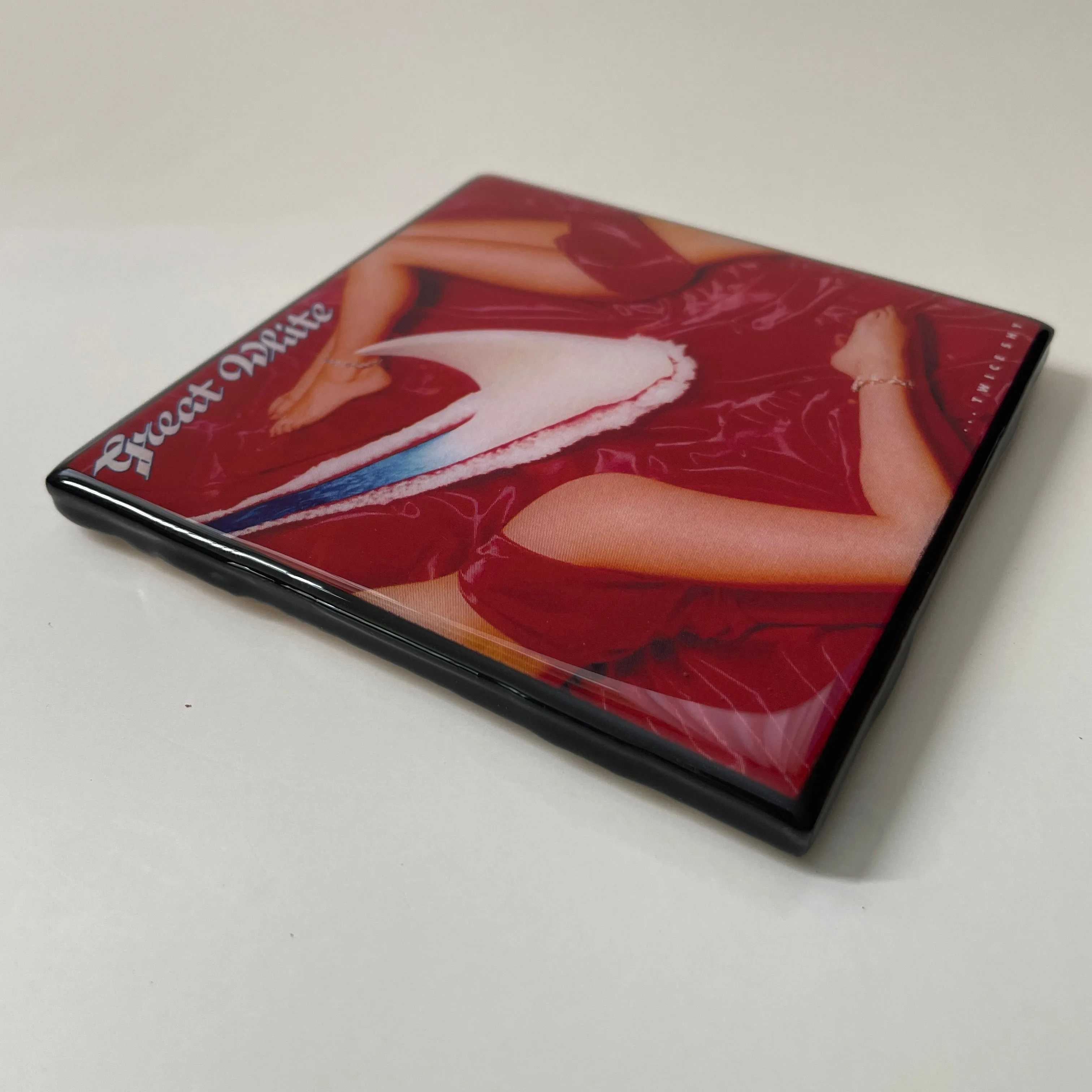 GREAT WHITE Twice Shy Record Cover Art Ceramic Tile Coaster