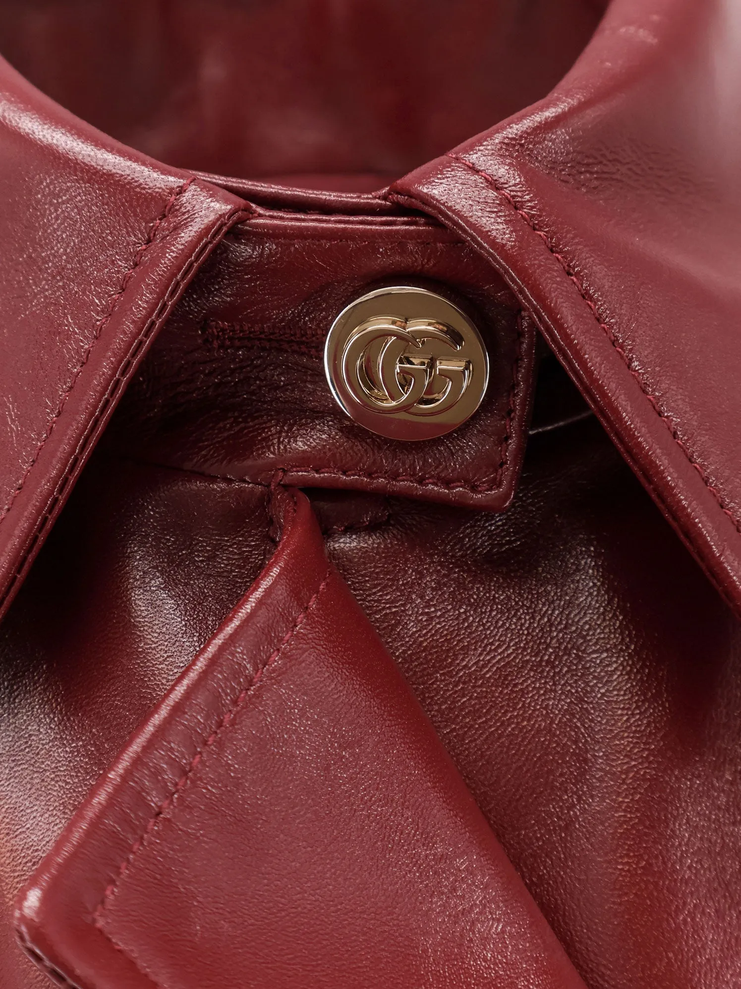 Gucci Double Breasted Leather Coat