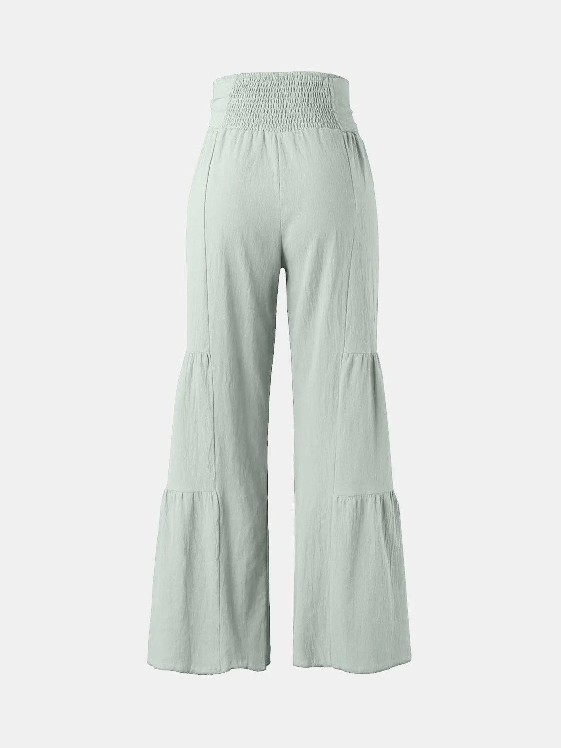 GYPSY - Tied Ruched Wide Leg Pants