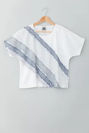 Hand Drawn Top in White