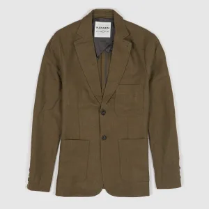 Hansen Classic Two-Button Linen Blazer
