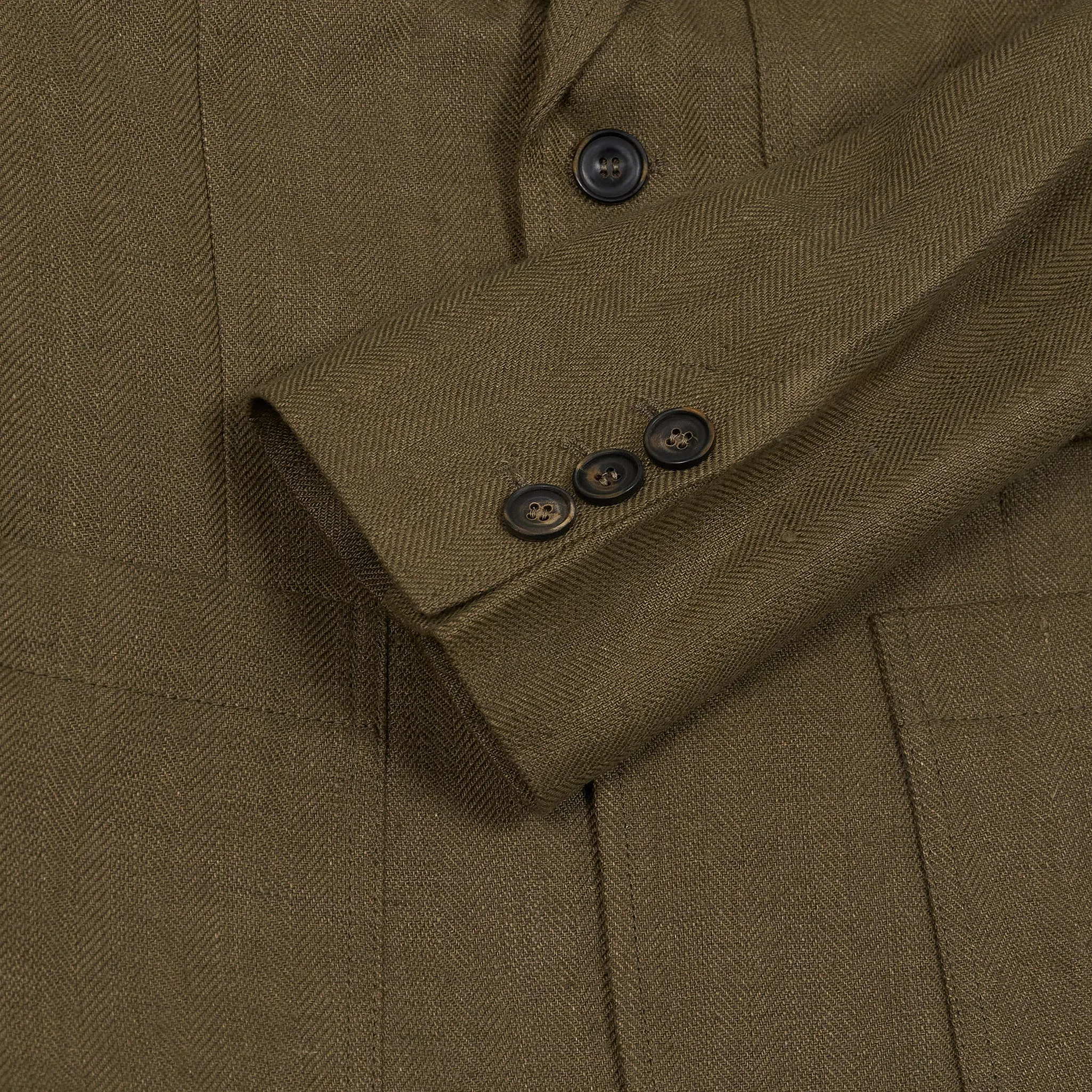 Hansen Classic Two-Button Linen Blazer