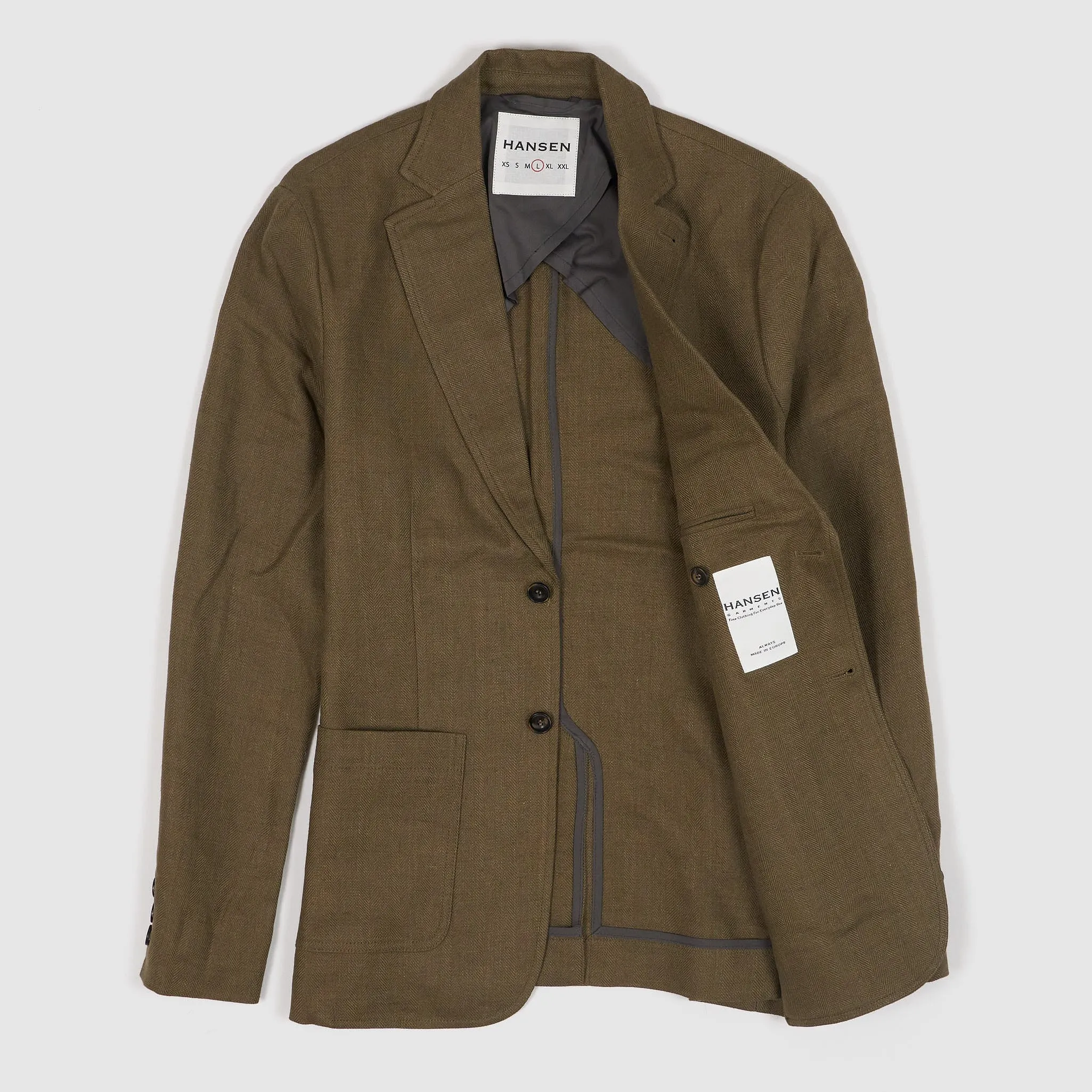Hansen Classic Two-Button Linen Blazer