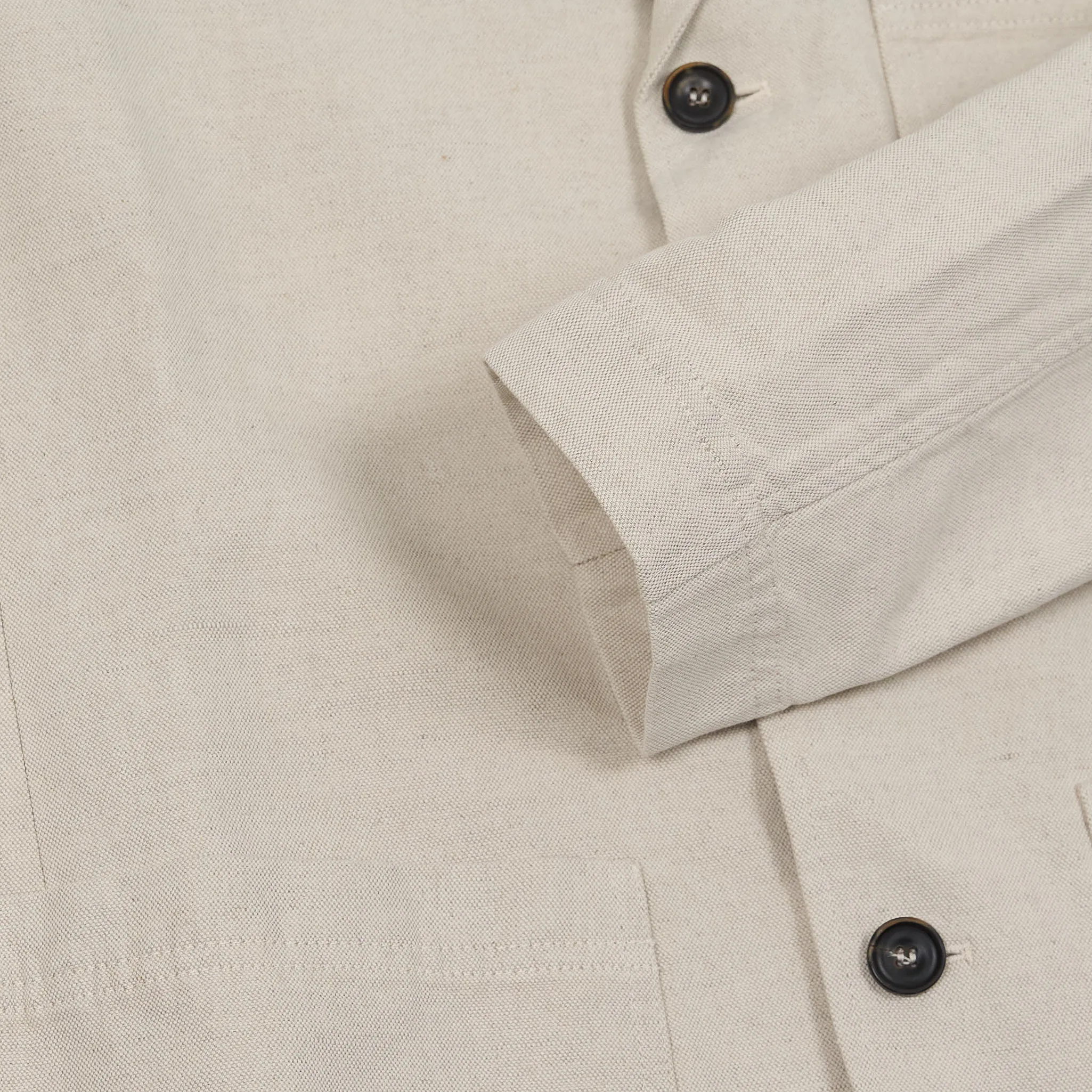 Hansen Natural Flax Three Button Blazer