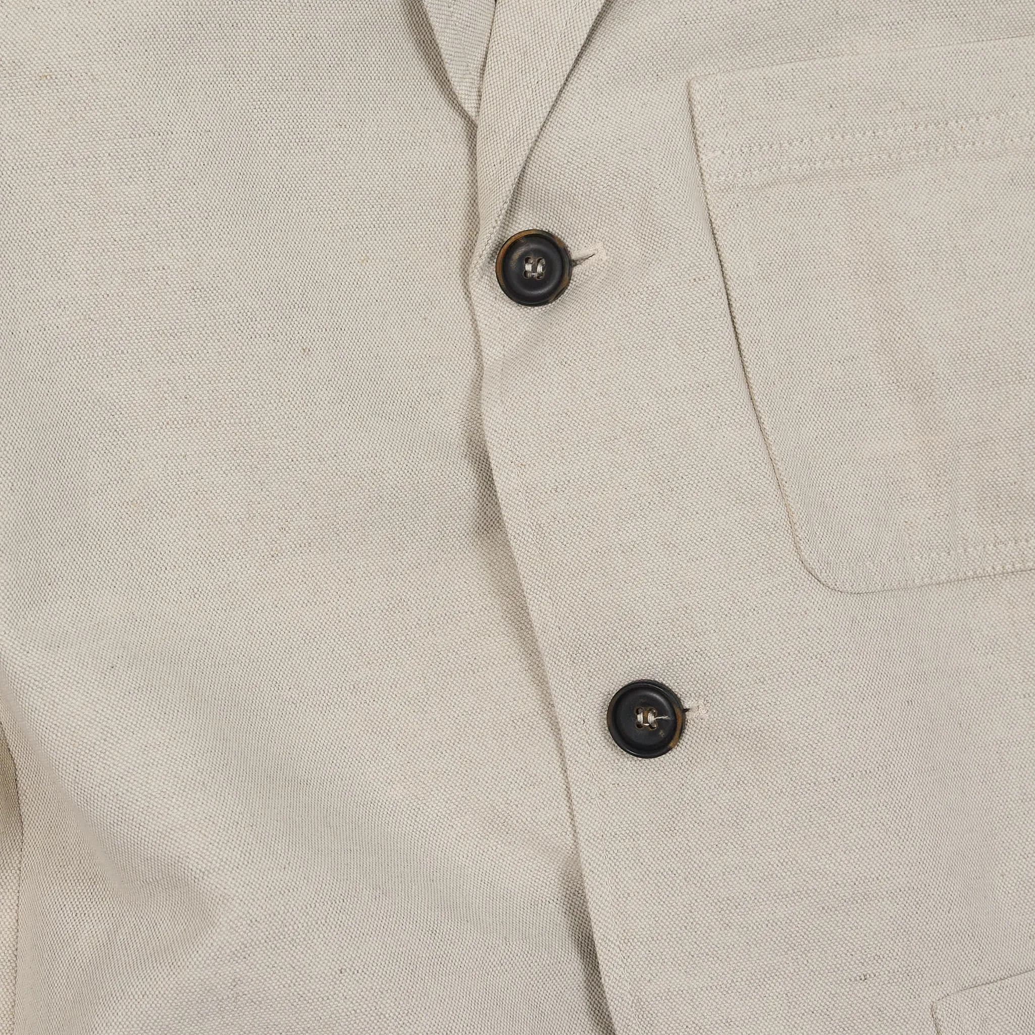 Hansen Natural Flax Three Button Blazer
