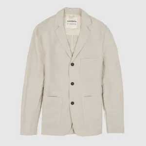 Hansen Natural Flax Three Button Blazer