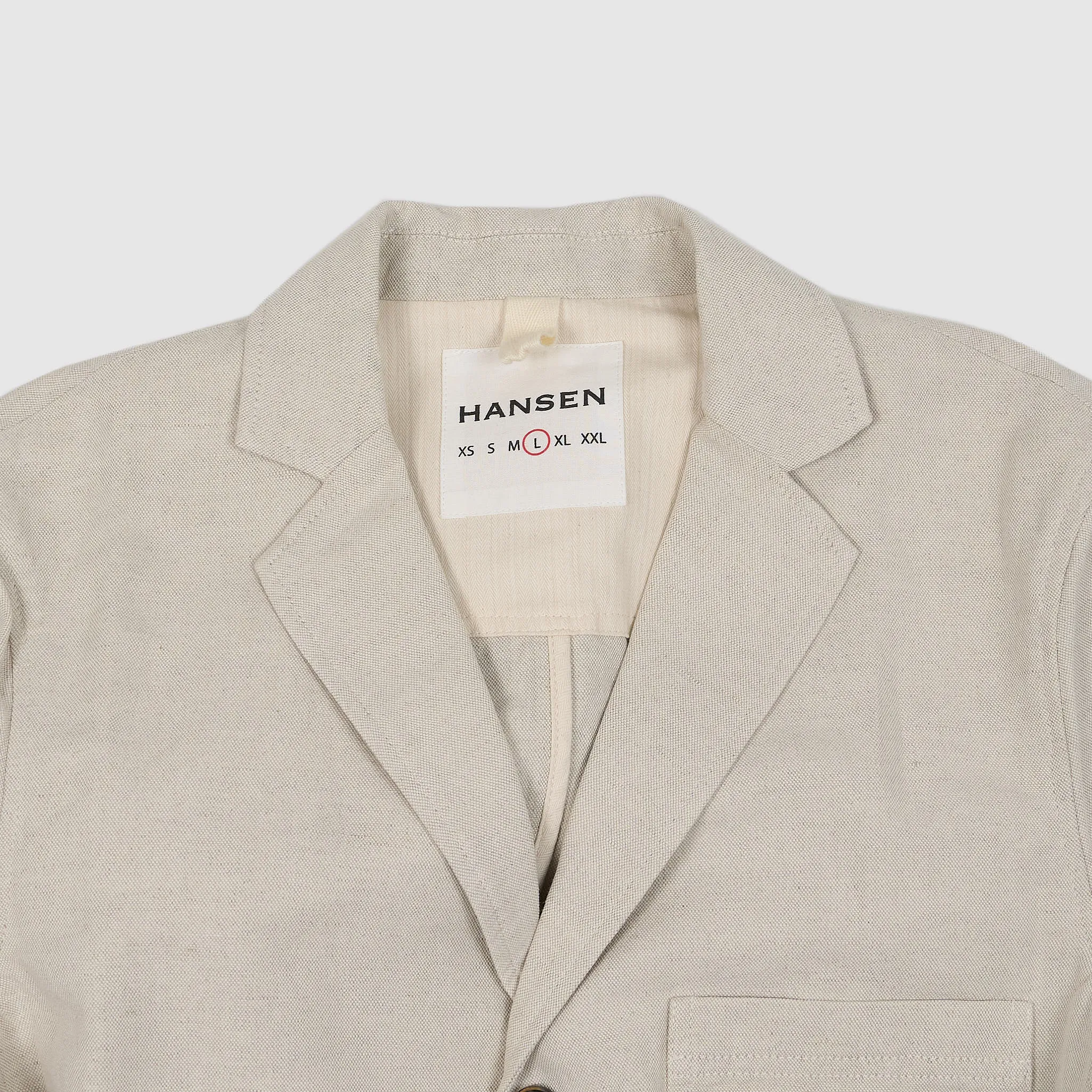 Hansen Natural Flax Three Button Blazer