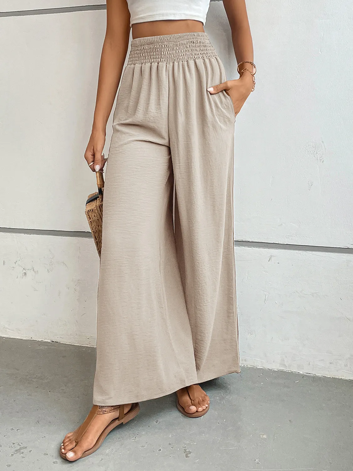 Hazel Blues® |  Perfee Wide Leg Pants with Pockets