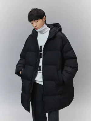 High-Neck Hooded Puffer Coat