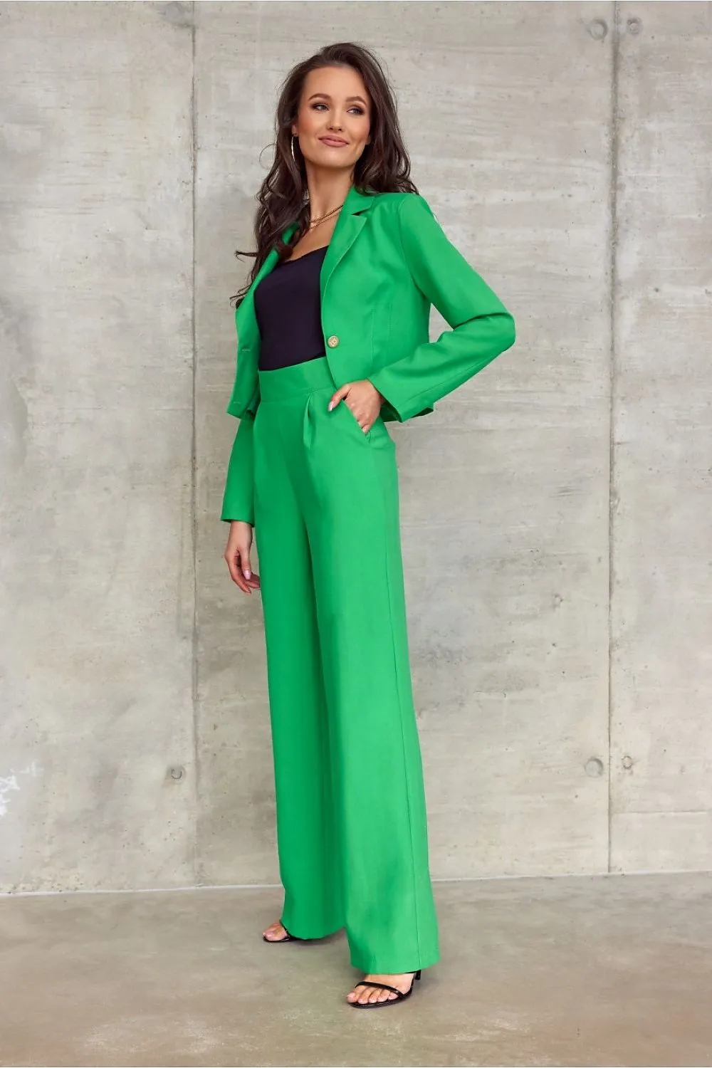High-Rise Wide-Leg Trousers