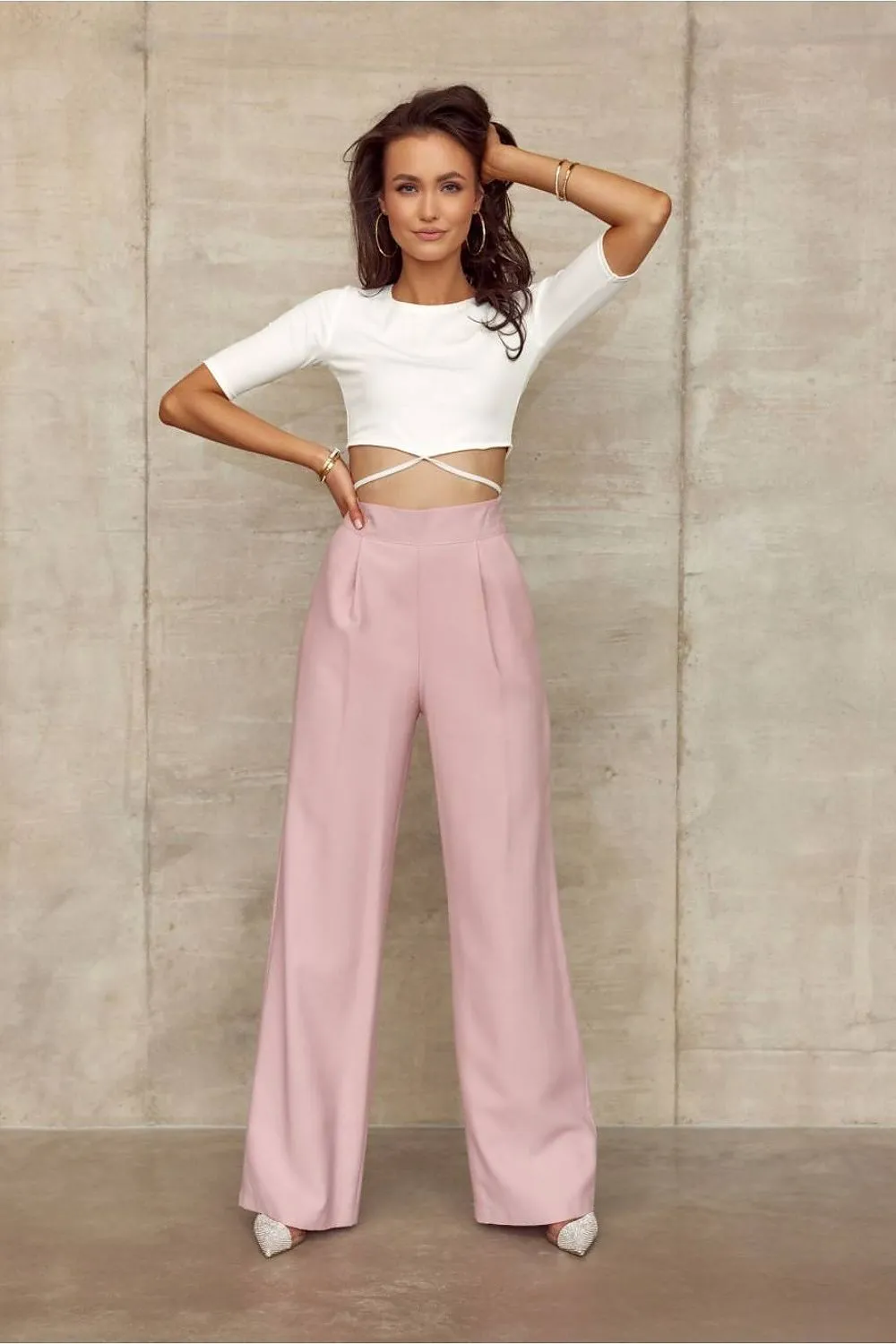High-Rise Wide-Leg Trousers