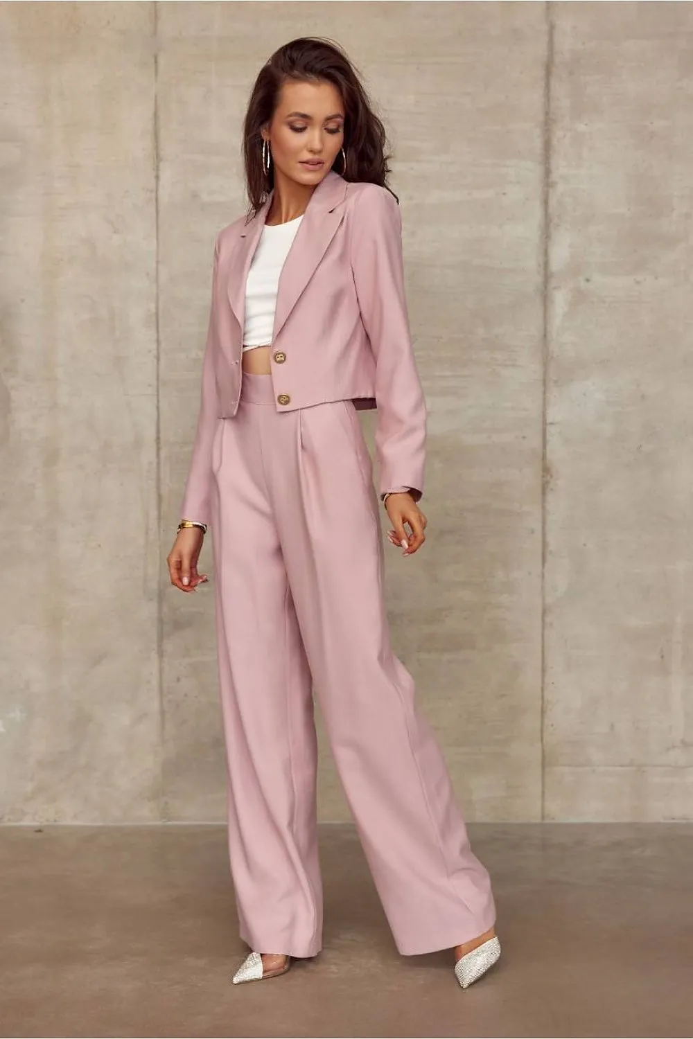 High-Rise Wide-Leg Trousers