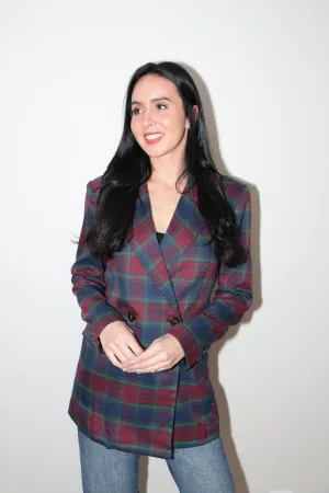 Holiday plaid blazer-Final Sale