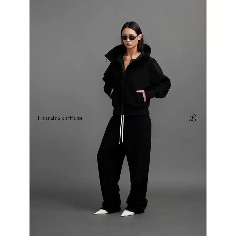 Hooded High Collar Jacket