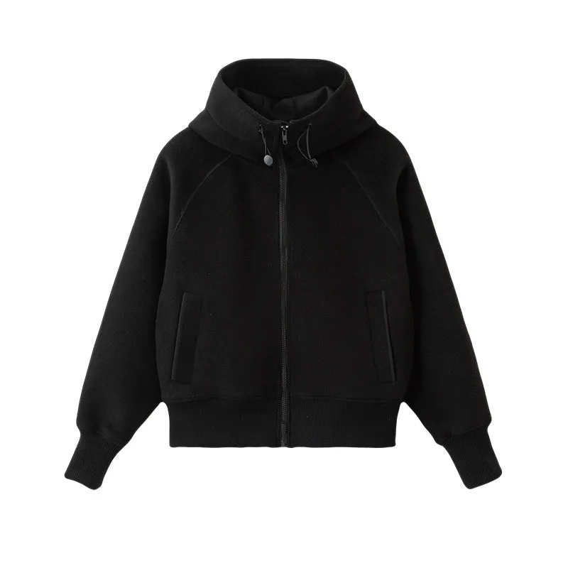 Hooded High Collar Jacket