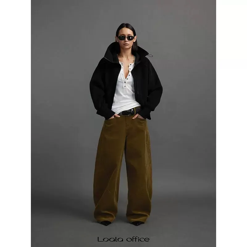 Hooded High Collar Jacket