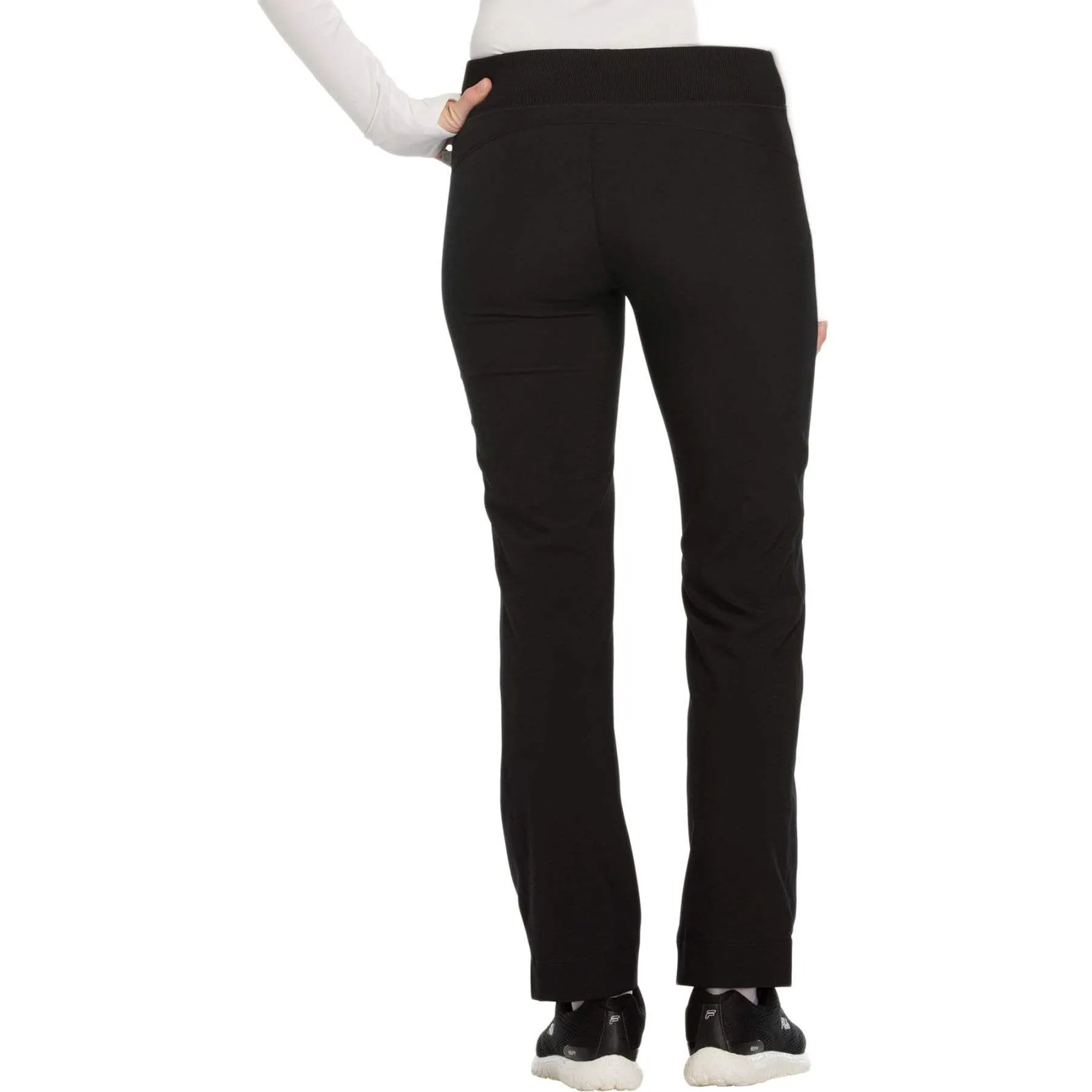 Infinity CK100A Scrubs Pants Womens Mid Rise Tapered Leg Drawstrings Black
