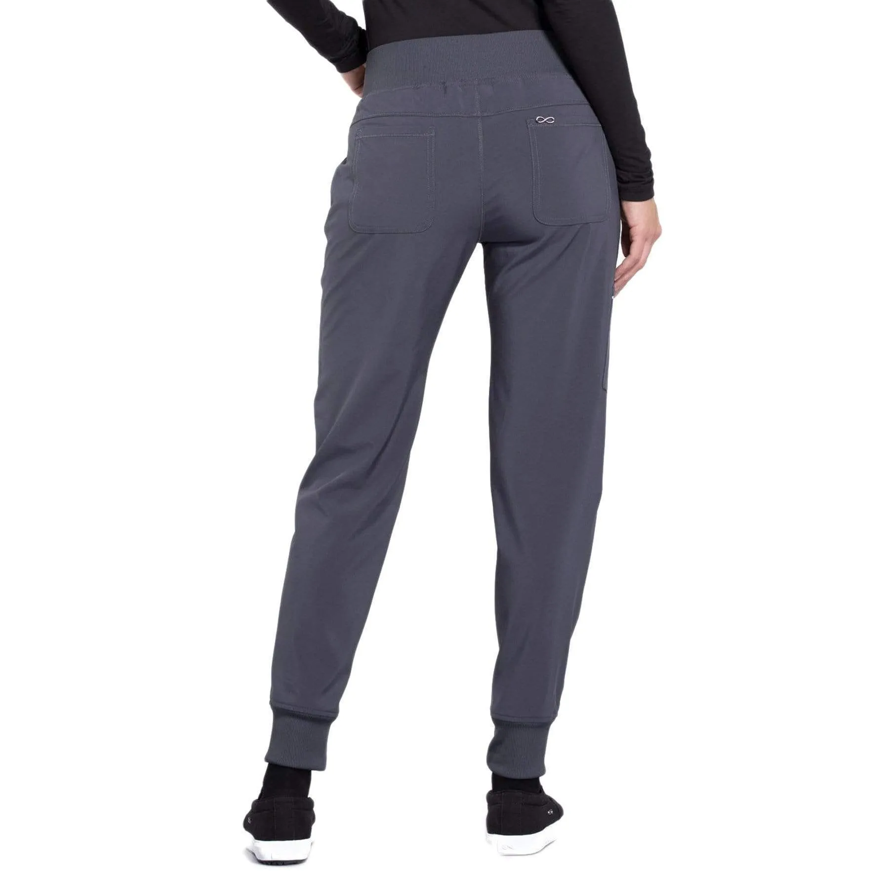 Infinity CK110A Scrubs Pants Womens Mid Rise Tapered Leg Jogger Pewter