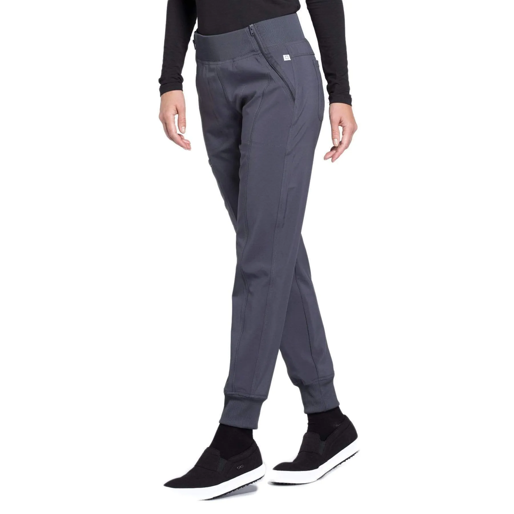 Infinity CK110A Scrubs Pants Womens Mid Rise Tapered Leg Jogger Pewter