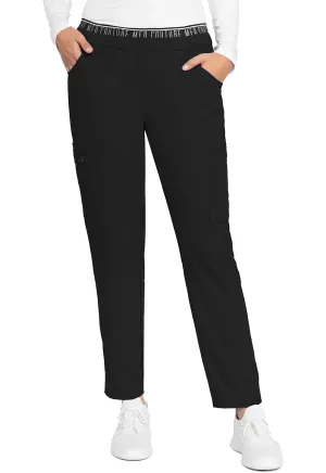 Insight MC009 Mid Rise Pull-on Tapered Leg Ankle Pants Black