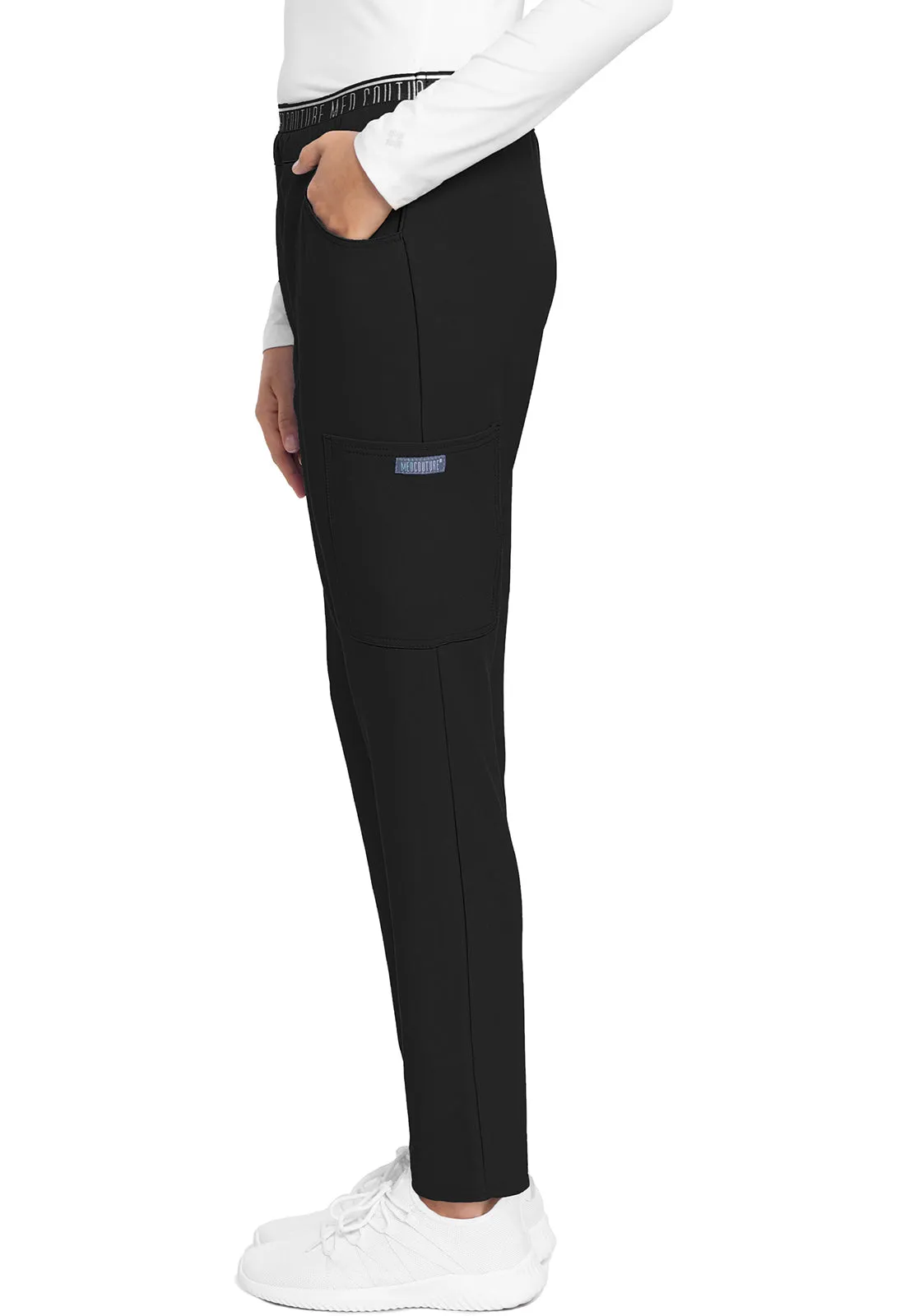 Insight MC009 Mid Rise Pull-on Tapered Leg Ankle Pants Black