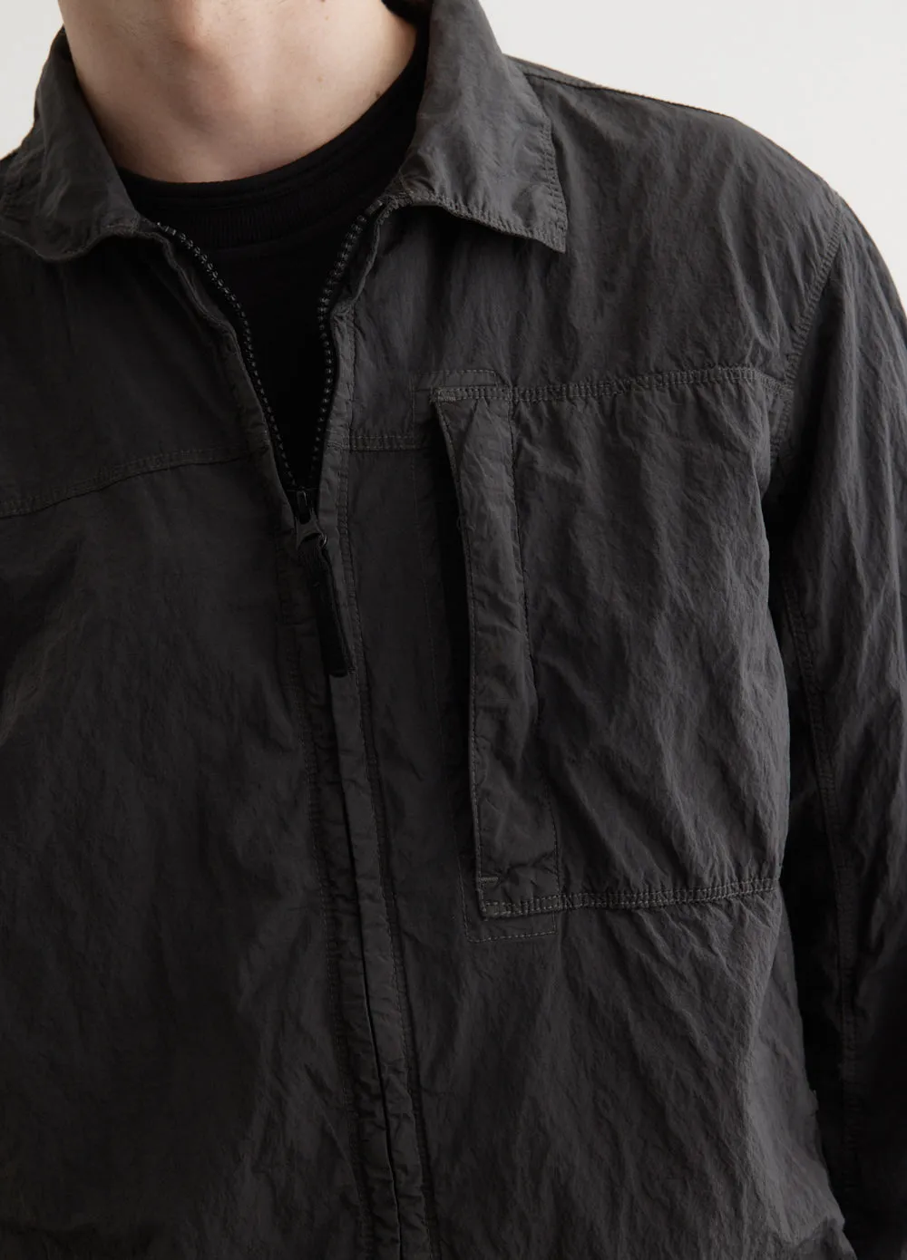Iridescent Nylon Metal Overshirt