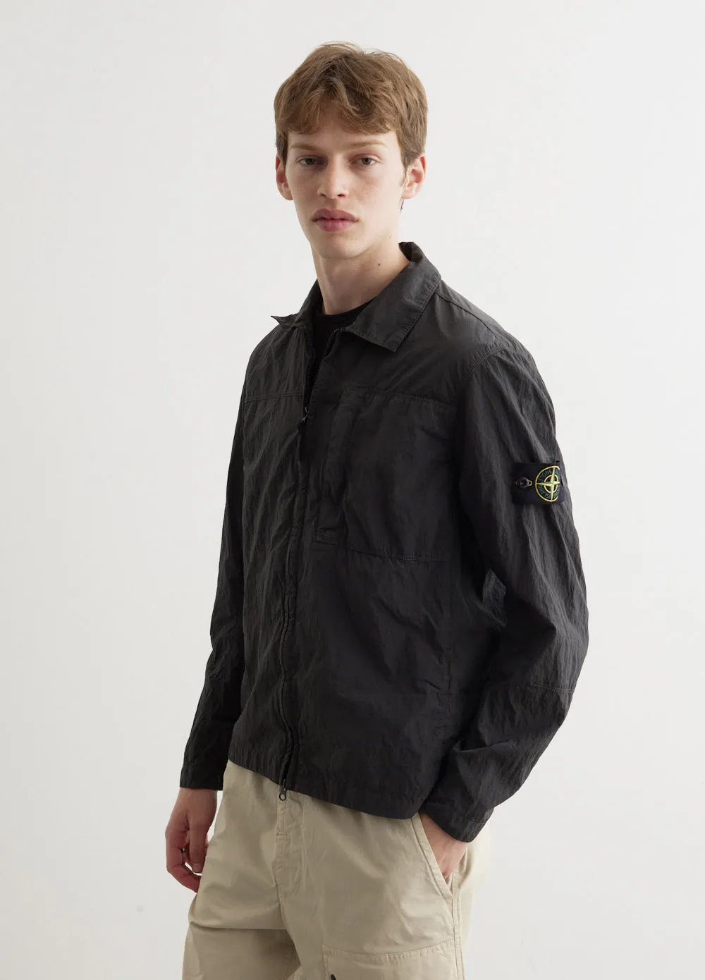 Iridescent Nylon Metal Overshirt