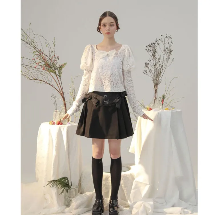 jacquard lantern flower pattern tops