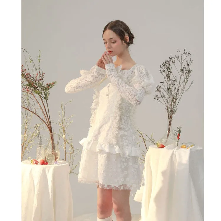 jacquard lantern flower pattern tops