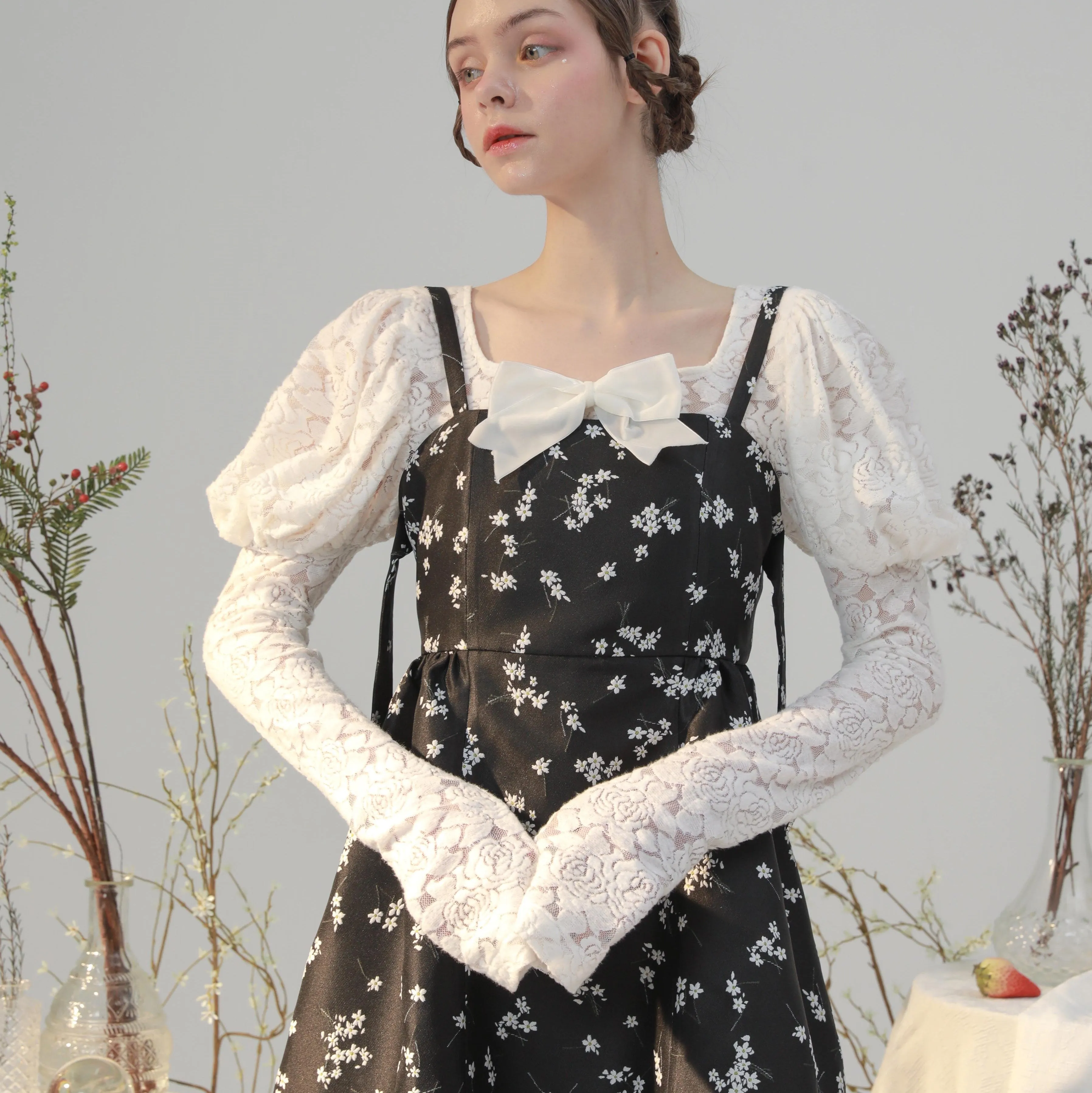 jacquard lantern flower pattern tops