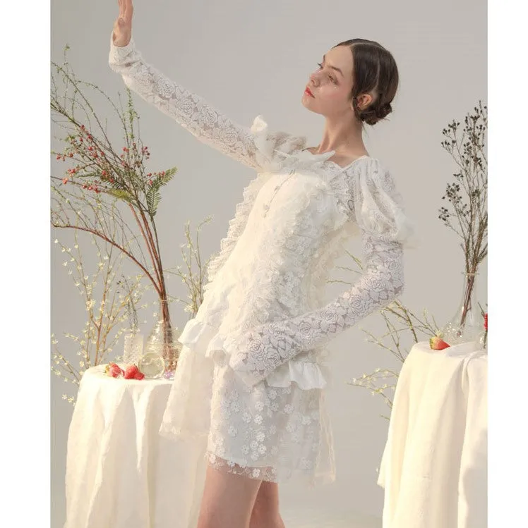 jacquard lantern flower pattern tops