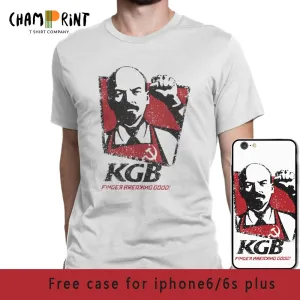 KGB Vladimir Lenin Men T Shirts USSR Russia Communism Marxism