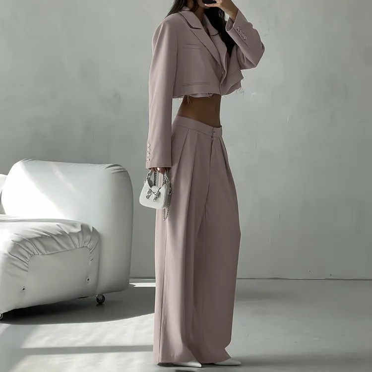 Khaki Tailored Suit Set