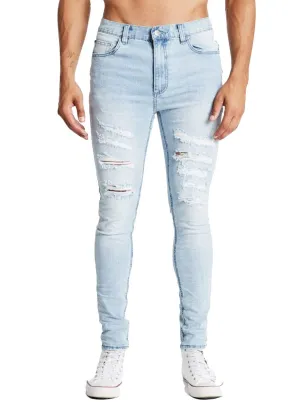 Kiss Chacey - K1 Super Skinny Fit Jeans - Destroyed Defiance Blue