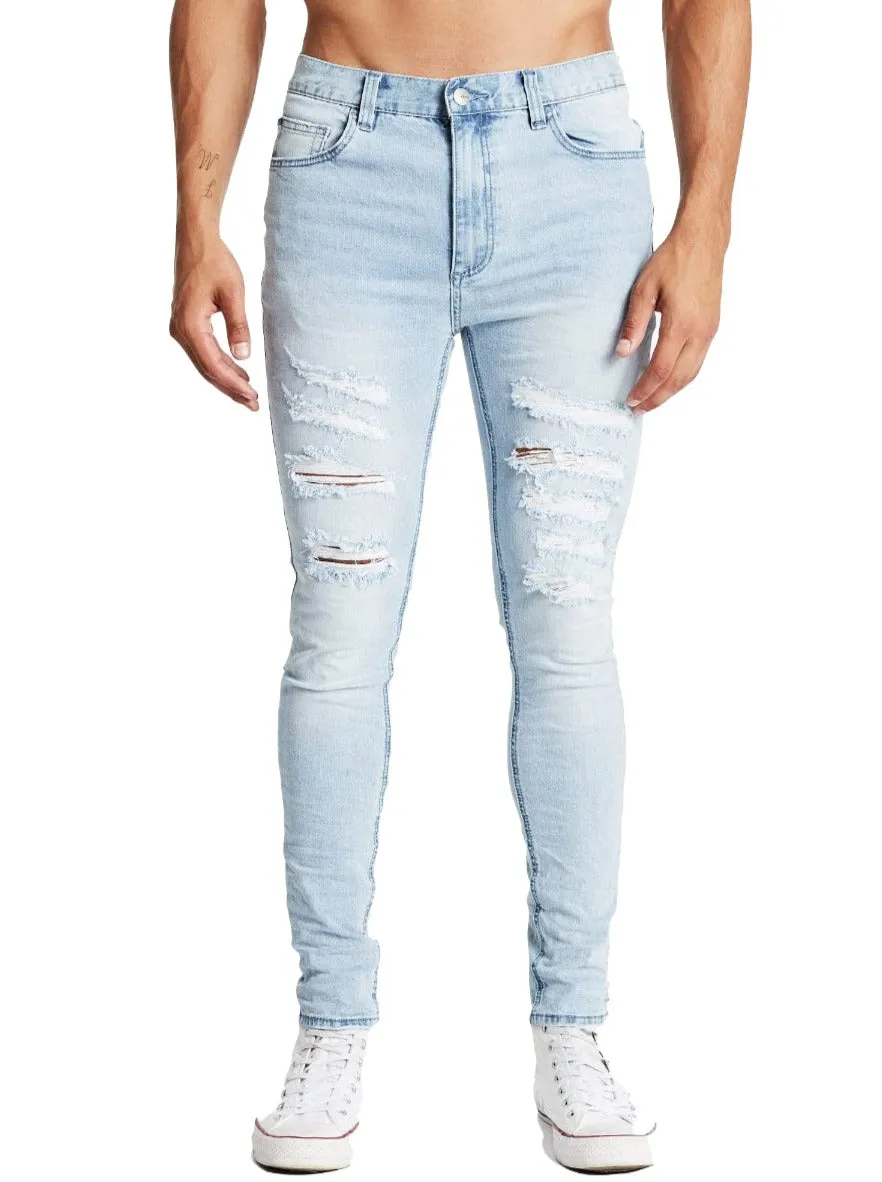 Kiss Chacey - K1 Super Skinny Fit Jeans - Destroyed Defiance Blue