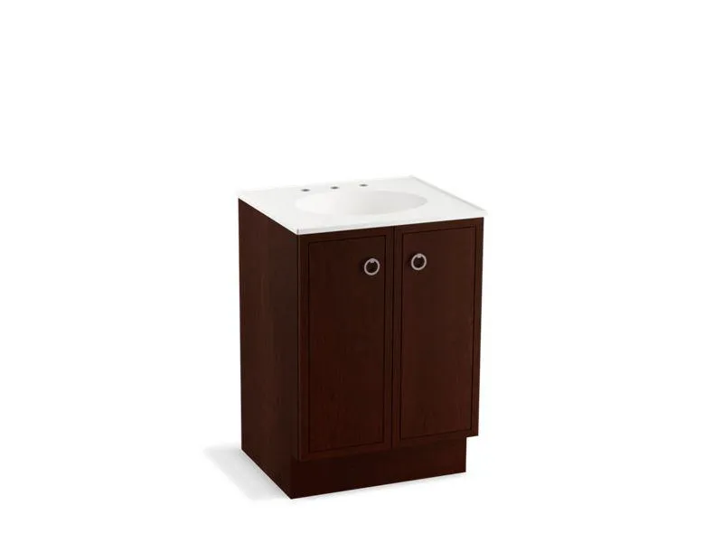 KOHLER K-99500-TK-1WA Jacquard 24" bathroom vanity cabinet with toe kick and 2 doors