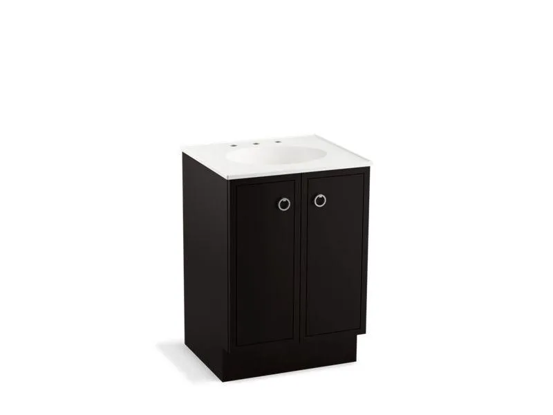 KOHLER K-99500-TK-1WA Jacquard 24" bathroom vanity cabinet with toe kick and 2 doors