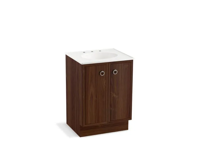 KOHLER K-99500-TK-1WA Jacquard 24" bathroom vanity cabinet with toe kick and 2 doors