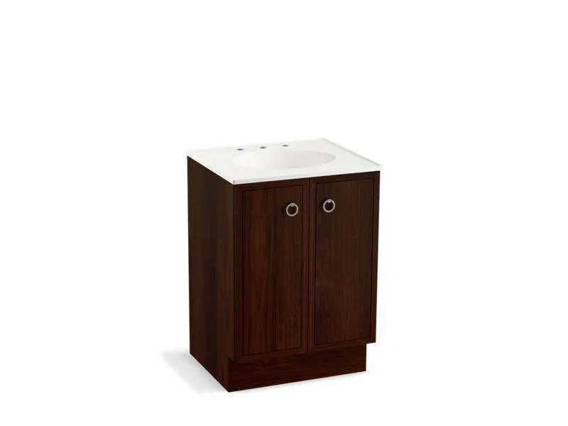 KOHLER K-99500-TK-1WA Jacquard 24" bathroom vanity cabinet with toe kick and 2 doors