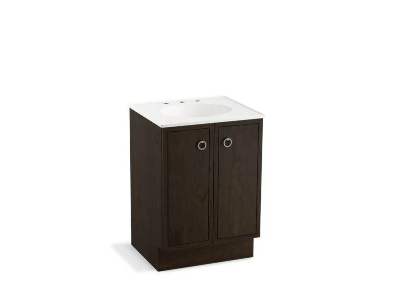KOHLER K-99500-TK-1WA Jacquard 24" bathroom vanity cabinet with toe kick and 2 doors