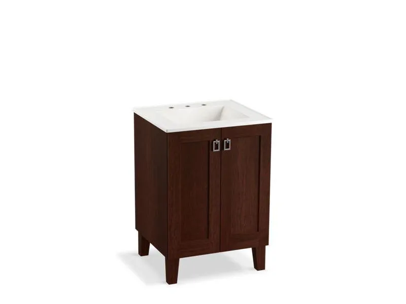 KOHLER K-99526-LG-1WA Poplin 24" bathroom vanity cabinet with legs and 2 doors